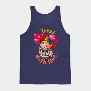 Cute Elves Costume For Kids Motivational Positive Love Words Tank Top